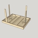 Table d'appoint aux pieds démontables sans aucun outil