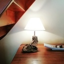 Lampe en bois flotté