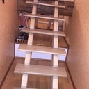 Escalier en sapin et chêne