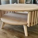 Table en basse ronde en hêtre