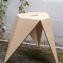 Tabouret en contreplaqué