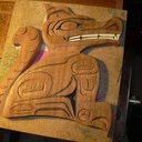 Loup inspiré de l'art amérindien