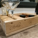 Plateau apéro en bois de récup + pyrogravure