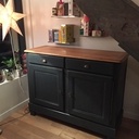 Ancien buffet restauré et aménagé pour une cuisine