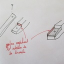 Système de fixation des branches (à droite: mon arc)