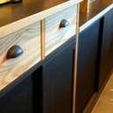 Réalisation du comptoir de l’hôtel restaurant Au moulin du pont.