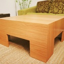 Table basse plaqué chêne