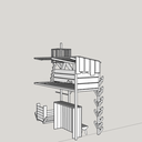 Lit cabanne/bateau pirate