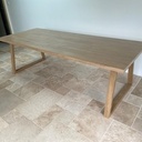 Table XXL piètement en chêne et son banc