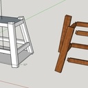 Piétement scie à ruban en arêtier