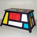 Coffre à jouet Mondrian en aretier