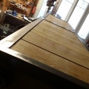 Banc métal et chêne