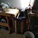 Poubelle d'atelier en bois de p...