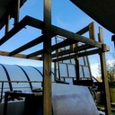 Pergola de terrasse en lames de terrasse