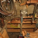 Juste après l'installation de l'étagère du fond