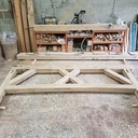 Charpente de terrasse couverte en chêne.