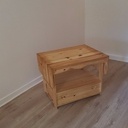 Table avec charnières en bois pour les rallonges