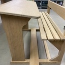 Banc d'écolier en chêne massif