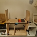 Meuble casier de cuisine en Hetre lamellé collé