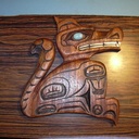 Loup inspiré de l'art amérindien