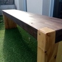 Banc rustique bronzé