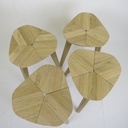 Tabourets ou petits chevets en chêne de réemploi