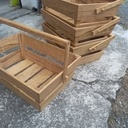 Panier-caisse en merisier