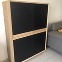 Buffet haut chêne et Valchromat noir