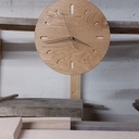 Horloge chêne & sycomore