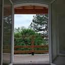 Garde-Corps de terrasse en Meleze et métal