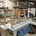 Paire de tabourets pour le coin du feu