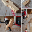 Support en bois pour bouteille