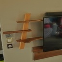 Étagère à queues d'arondes biaises coulissantes