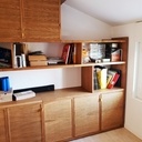 Bibliothèque latté chêne