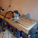 Planche Live Edge sous TV