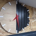 Horloge Bois et Ardoise