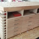 Etabli en Contreplaqué et plateau en Hêtre