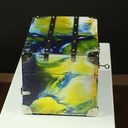 Malle - Coffret   bois  et  epoxy