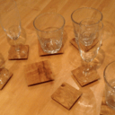 Sous verres en chêne, DIY dessous de verre