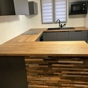 Plan de travail en chêne massif