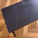 Table basse en frêne teinté noir