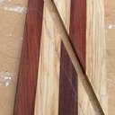 Planches de présentation jumelles en padouk/chêne