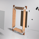 Cadre photo avec pan incliné intérieur