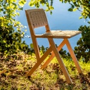 Chaise en chêne et cannage danois
