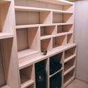 Bibliothèque HiFi en frêne massif