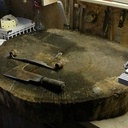 Table basse cœur époxy