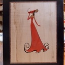 Marqueterie : Robe du soir