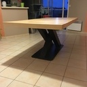 Table en Frêne avec pied métal