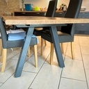 Table à manger Métal/Bois