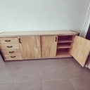 Buffet hévéa multifermetures